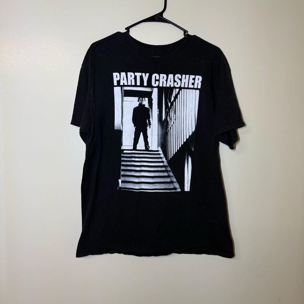 Halloween Michael Myers Party Crasher Black Men’s Graphic Tee